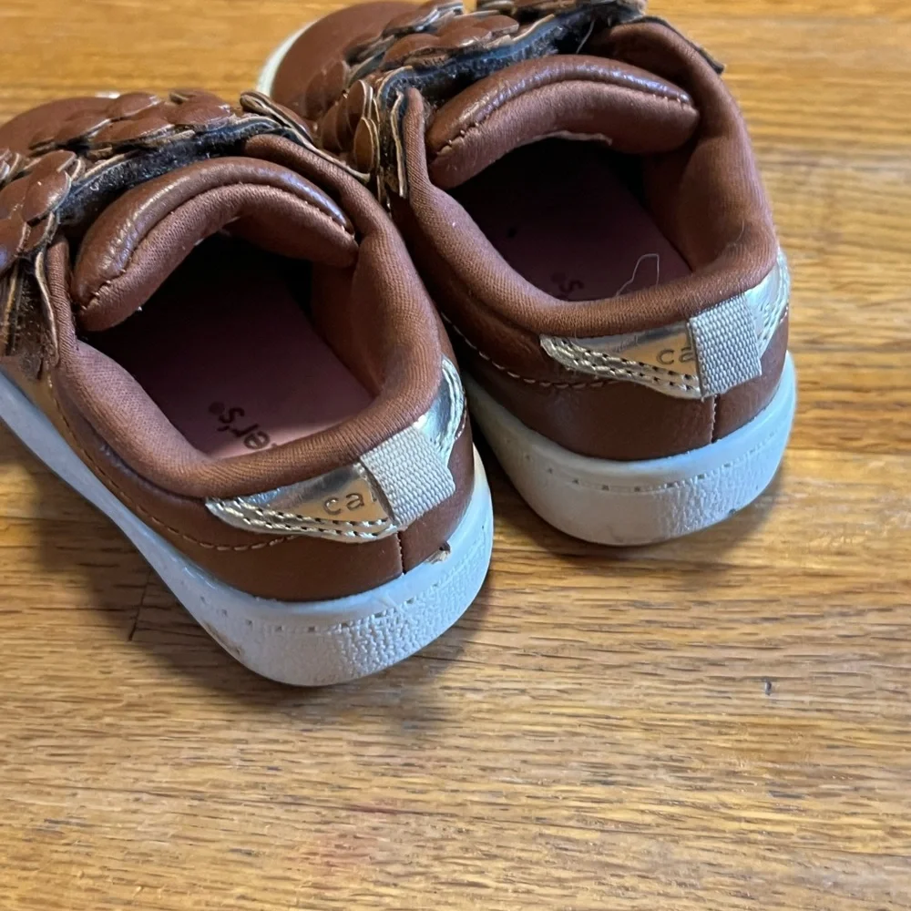 Carter's Brown Floral Kids Sneakers‎